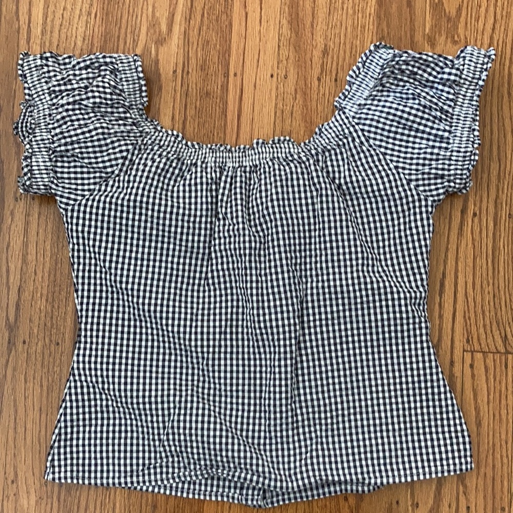 black/white gingham top - Picture 3 of 7